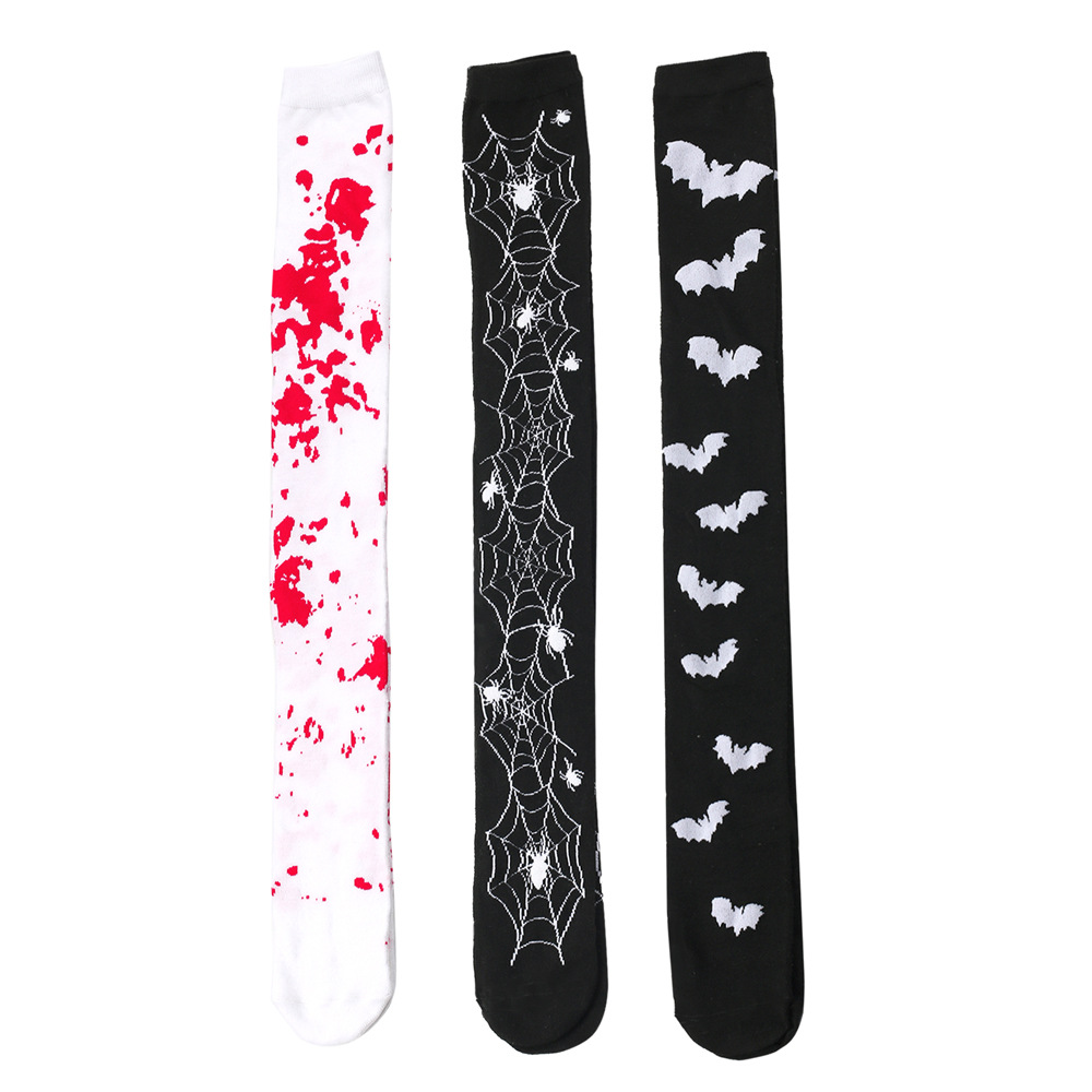 Halloween Over Knee Socks With Print Design For Party